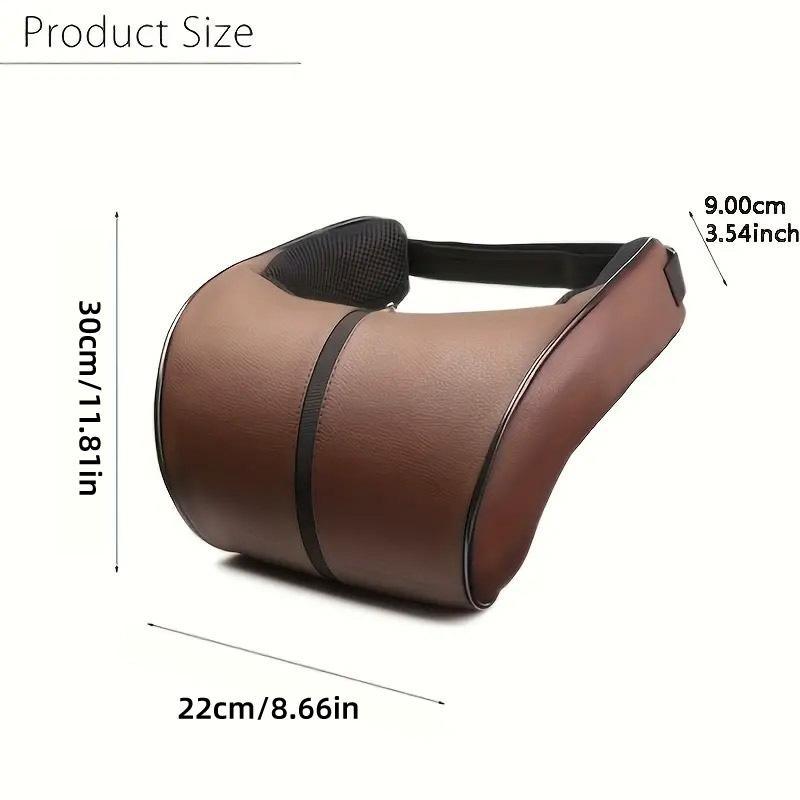 Car Headrest Neck Pillow for Comfortable Travel Support Memory Foam Car Pillow - Brown