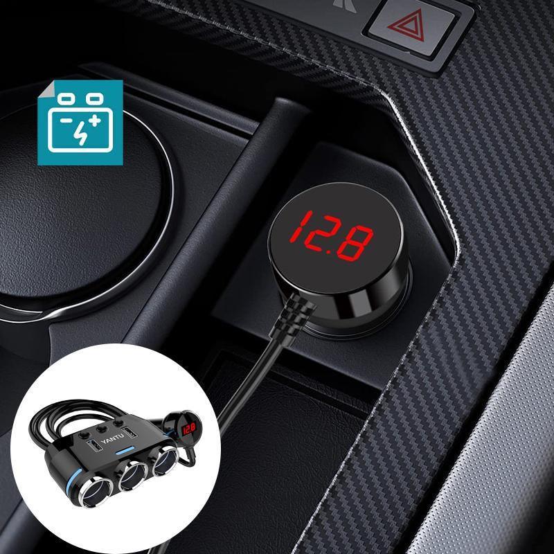 3 Way Multi Car Cigarette Lighter Socket Splitter Dual USB Charger/Power Adapter
