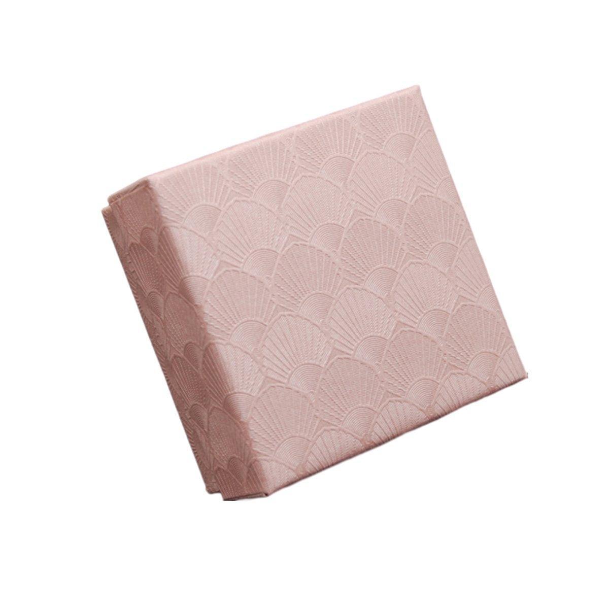 25X Jewelry Gift Boxes Shell Pattern 7.5CM Small GiftBox Empty Jewelry With Foam - Red