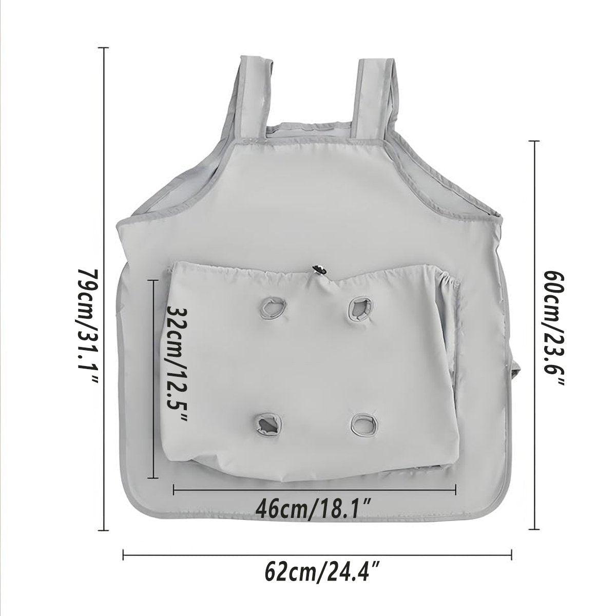 Cat Carrying Apron Non Stick Hair Kangaroo Pouch Pet Grooming Suit Portable