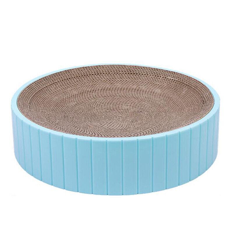 2In1 Cat Scratching Board Round Cat Scratcher Pad Lounge Bed Bowl Pet Sofa House - Pink
