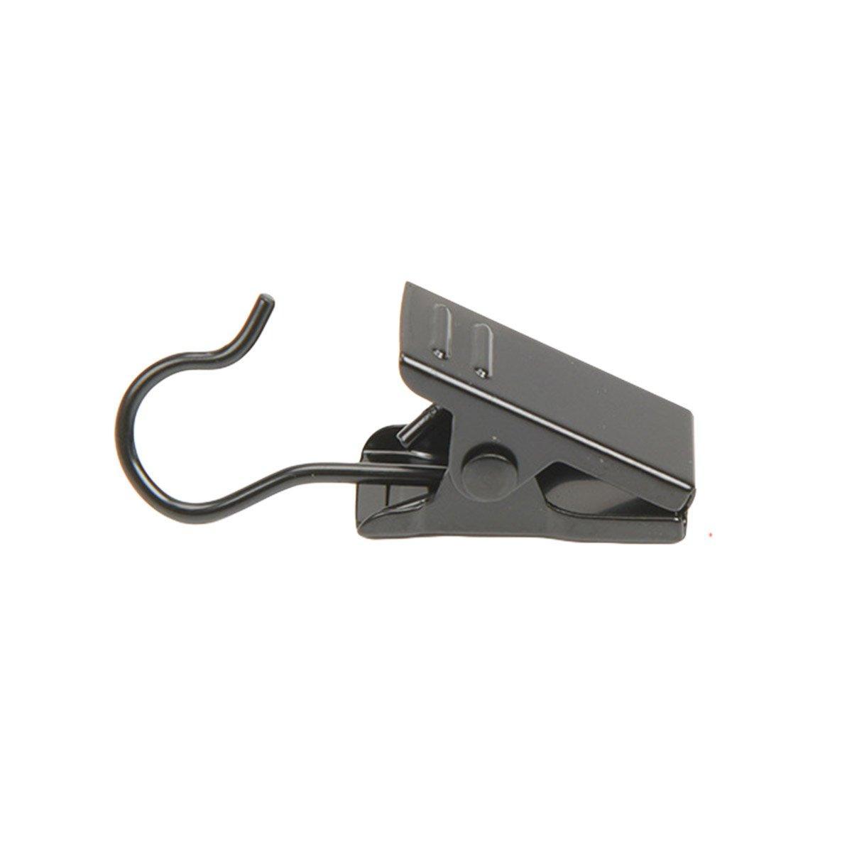 50PCS Stainless Steel Curtain Clip Hooks Strong Load-bearing Shower Accessories - Silver White