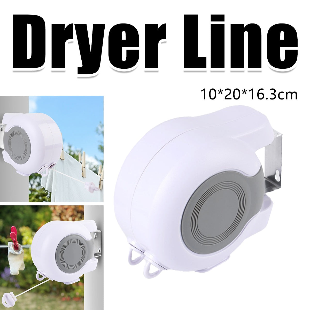Double Clothes Line Wall Hanger Retractable Clothesline Clothes Dryer 13m Indoor