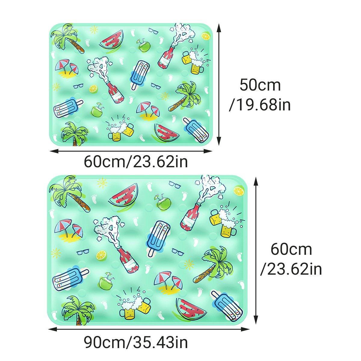 Cooling Ice Mat for Pets Summer Dog and Cat Cooling Pad Comfortable Pet Bed - Blue - 60x90cm