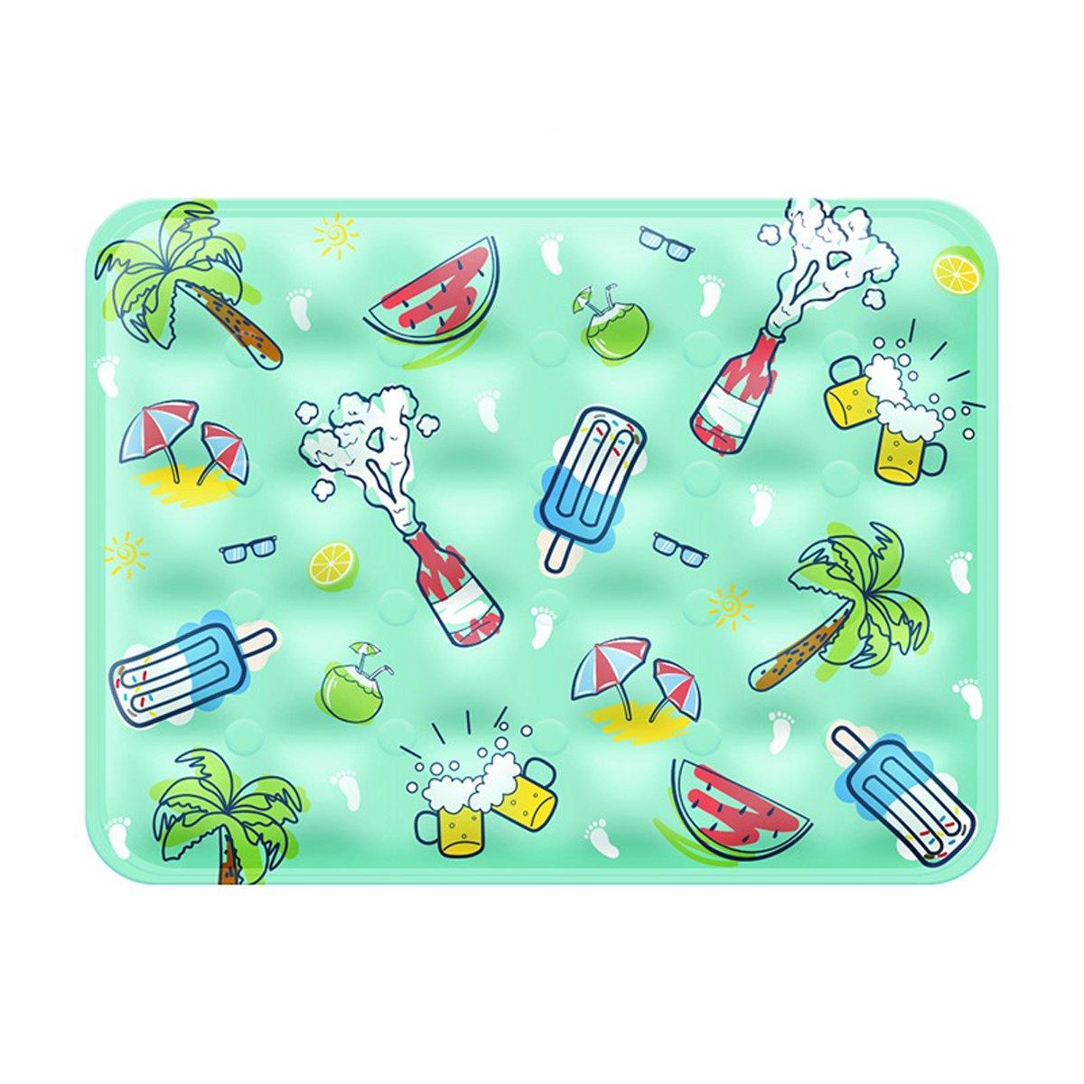 Cooling Ice Mat for Pets Summer Dog and Cat Cooling Pad Comfortable Pet Bed - Green - 60x90cm