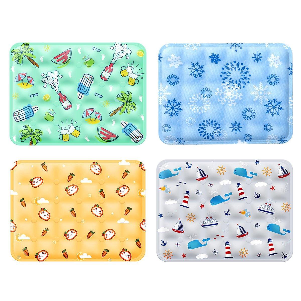 Cooling Ice Mat for Pets Summer Dog and Cat Cooling Pad Comfortable Pet Bed - Yellow - 60x90cm