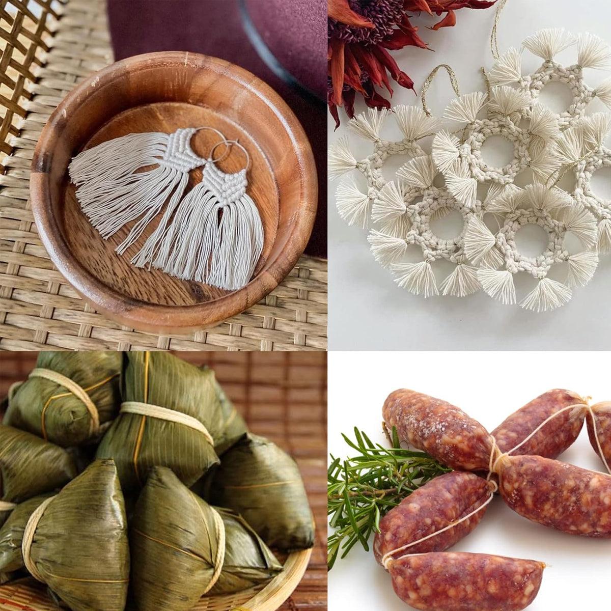 Cotton Rope Macrame Cord 1-12mm DIY Craft Tapestry Binding Decorative String - 6mm x 100m