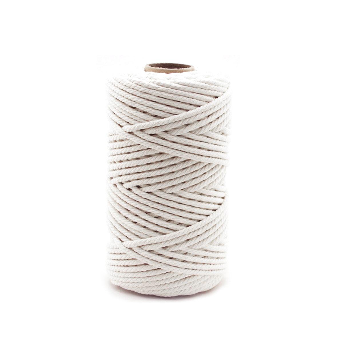 Cotton Rope Macrame Cord 1-12mm DIY Craft Tapestry Binding Decorative String - 6mm x 100m