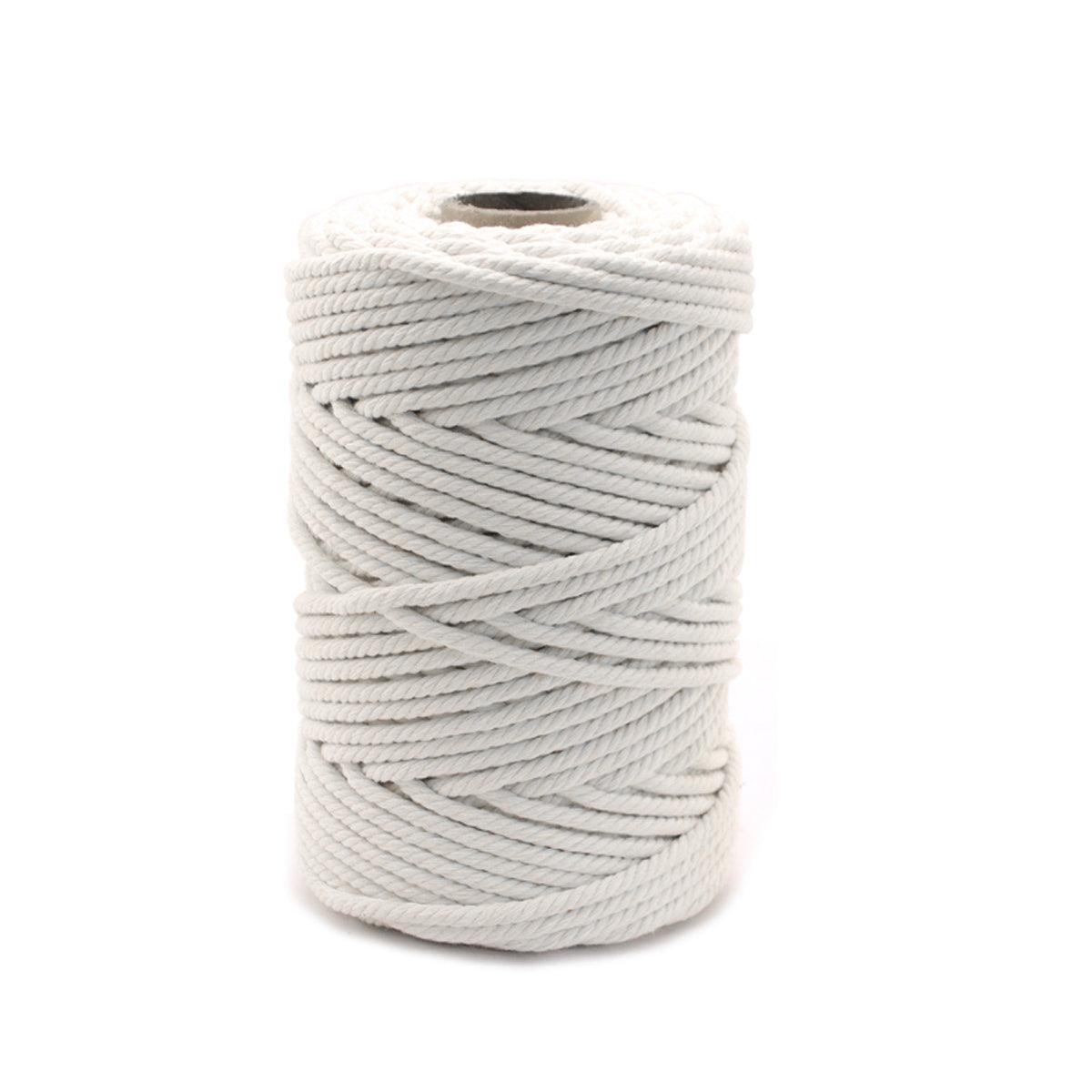 Cotton Rope Macrame Cord 1-12mm DIY Craft Tapestry Binding Decorative String - 6mm x 100m