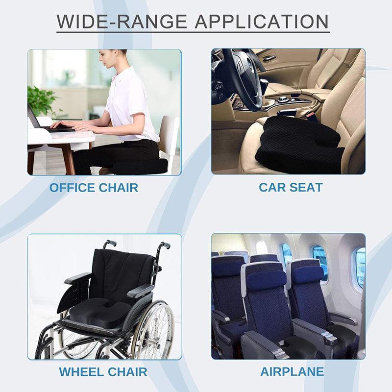 Orthopaedic Memory Foam Seat Cushion Support Back Pain Chair Pillow Car - Navy