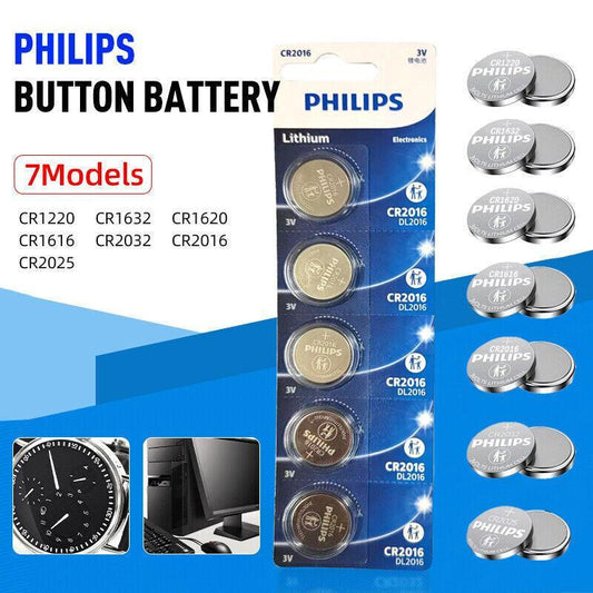 5-20Pcs Philips Cr1220 Cr1616 Cr1620 Cr1632 Cr2016 Cr2025 Cr2032 Button Battery - CR1616-10PCS