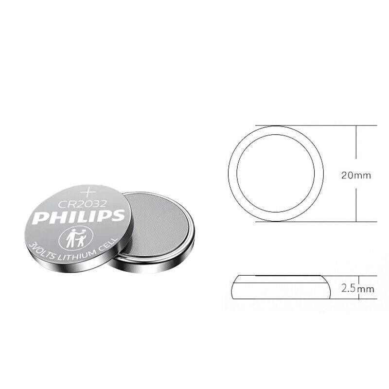 5-20Pcs Philips Cr1220 Cr1616 Cr1620 Cr1632 Cr2016 Cr2025 Cr2032 Button Battery - CR1632-20PCS