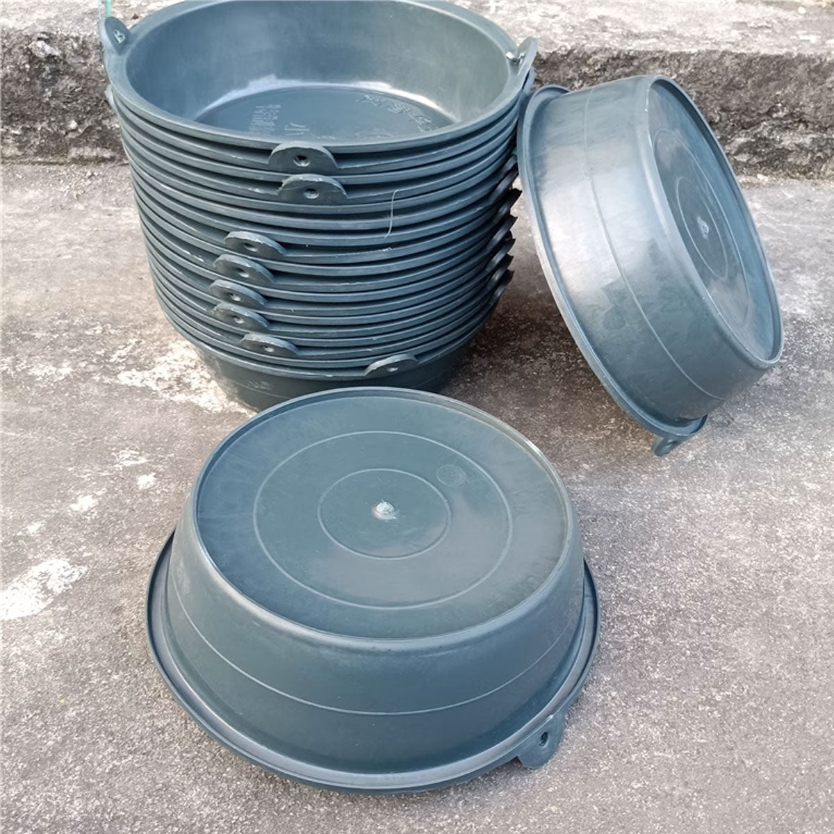 Chicken Feeding Basin 6pcs Plastic Breeding Trough Bowl Farm Feeder Container