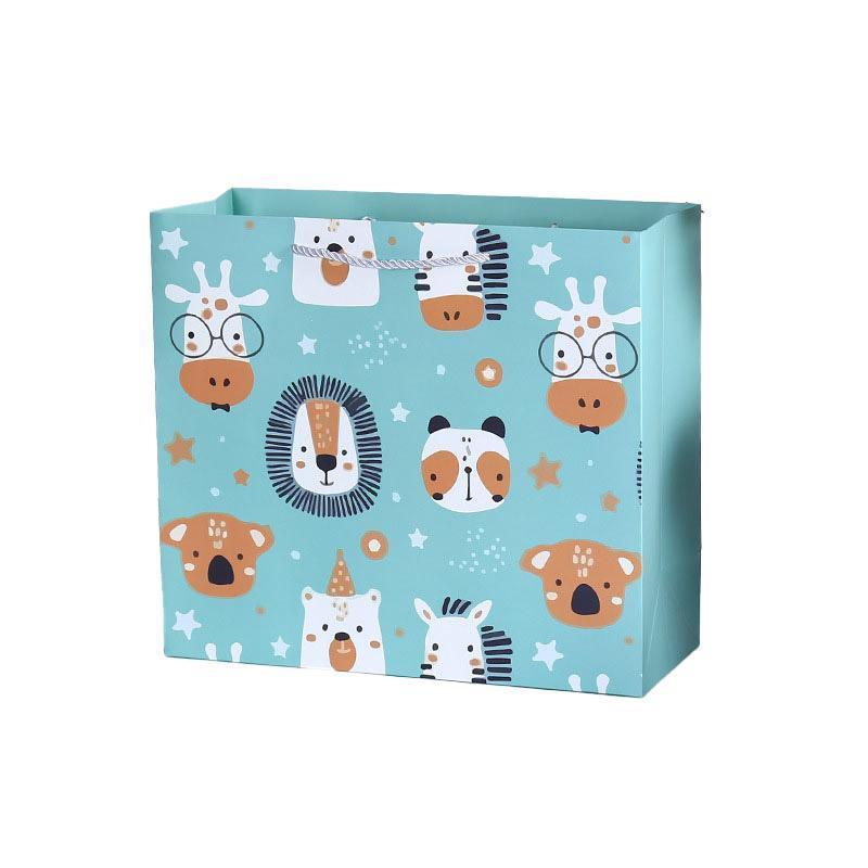 25x Creative Cartoon Animal Gift Bags Cute Birthday Party Favors Tote Paper Bags - Dinosaur-Paradise-25pcs-M