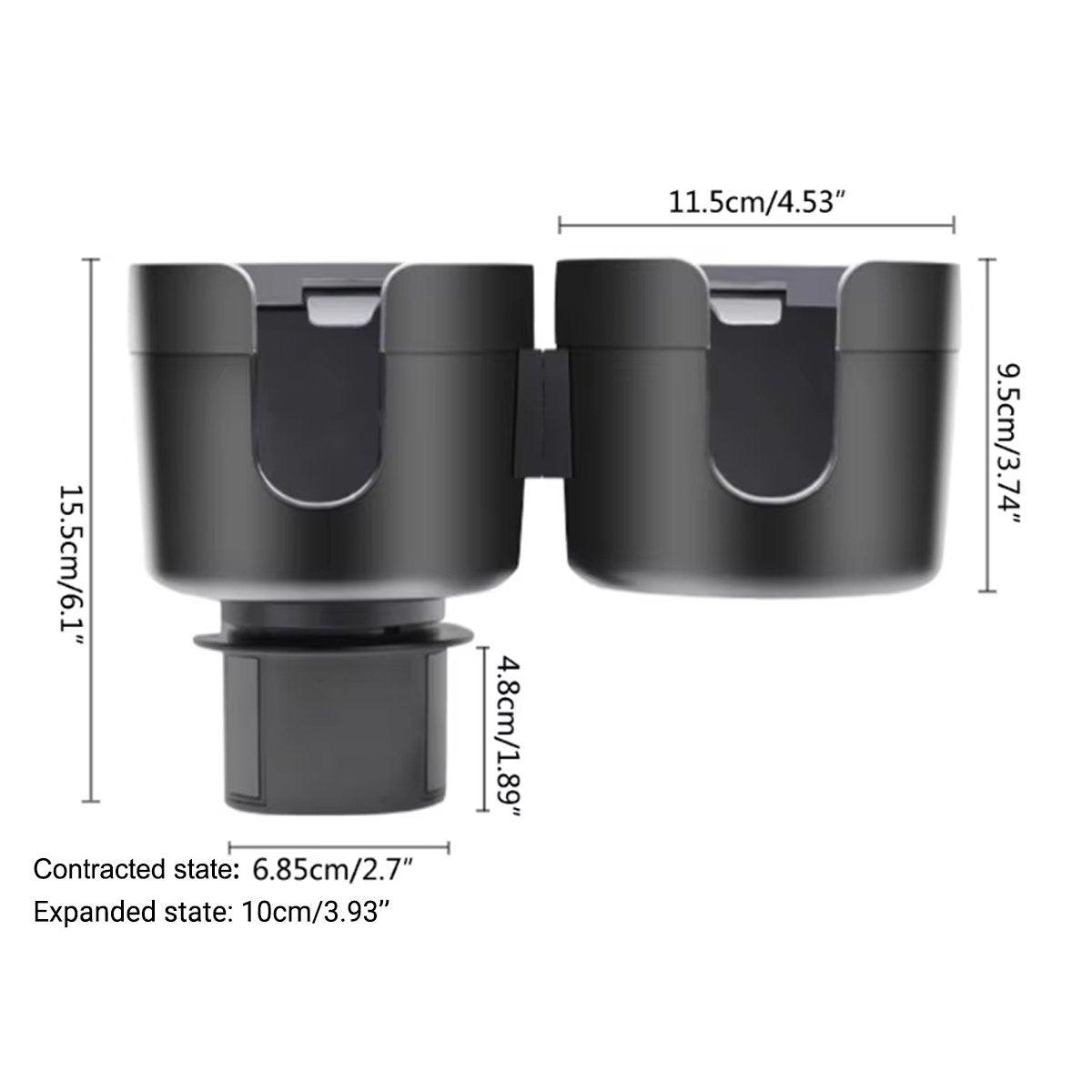 2pcs Car Cup Holder Organiser Dual 2-in-1 Adjustable Drink Holder for Vehicles