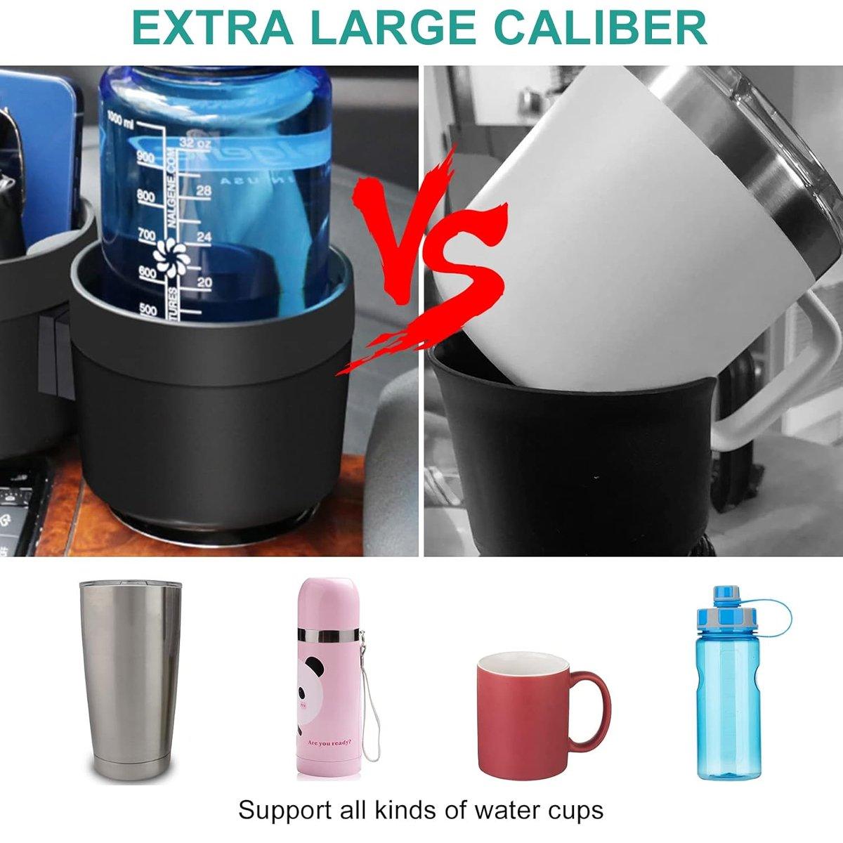 2pcs Car Cup Holder Organiser Dual 2-in-1 Adjustable Drink Holder for Vehicles