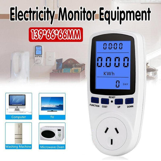 Au Power Meter Energy Consumption Watt Meter Electricity Monitor Equipment 240V