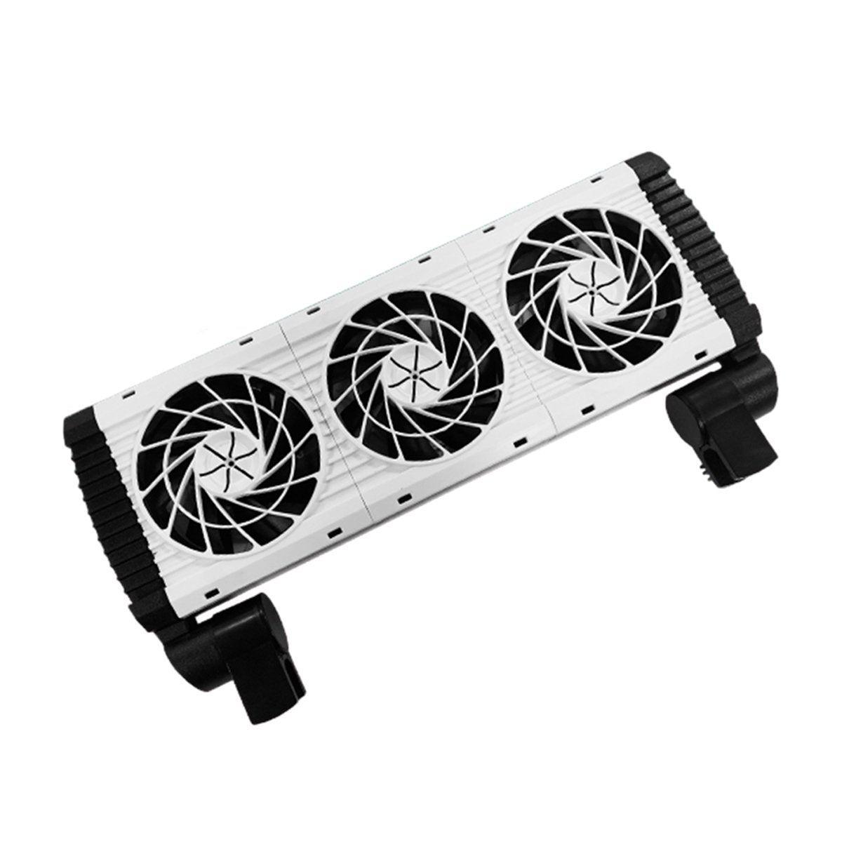 Mini Aquarium Cooling Fan for Fish Shrimp Tanks Quiet Temperature Control - Three head
