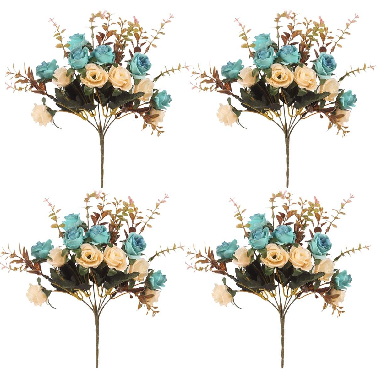 4pcs Artificial Flowers Home Decoration Floral Arrangement for Living Room Decor