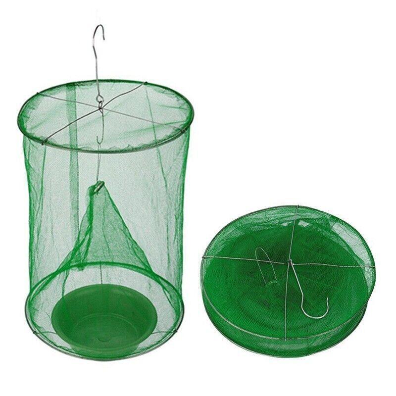6PCS Reusable Hanging Fly Trap Net Cage Insect Catcher for Garden Farm Outdoor Use