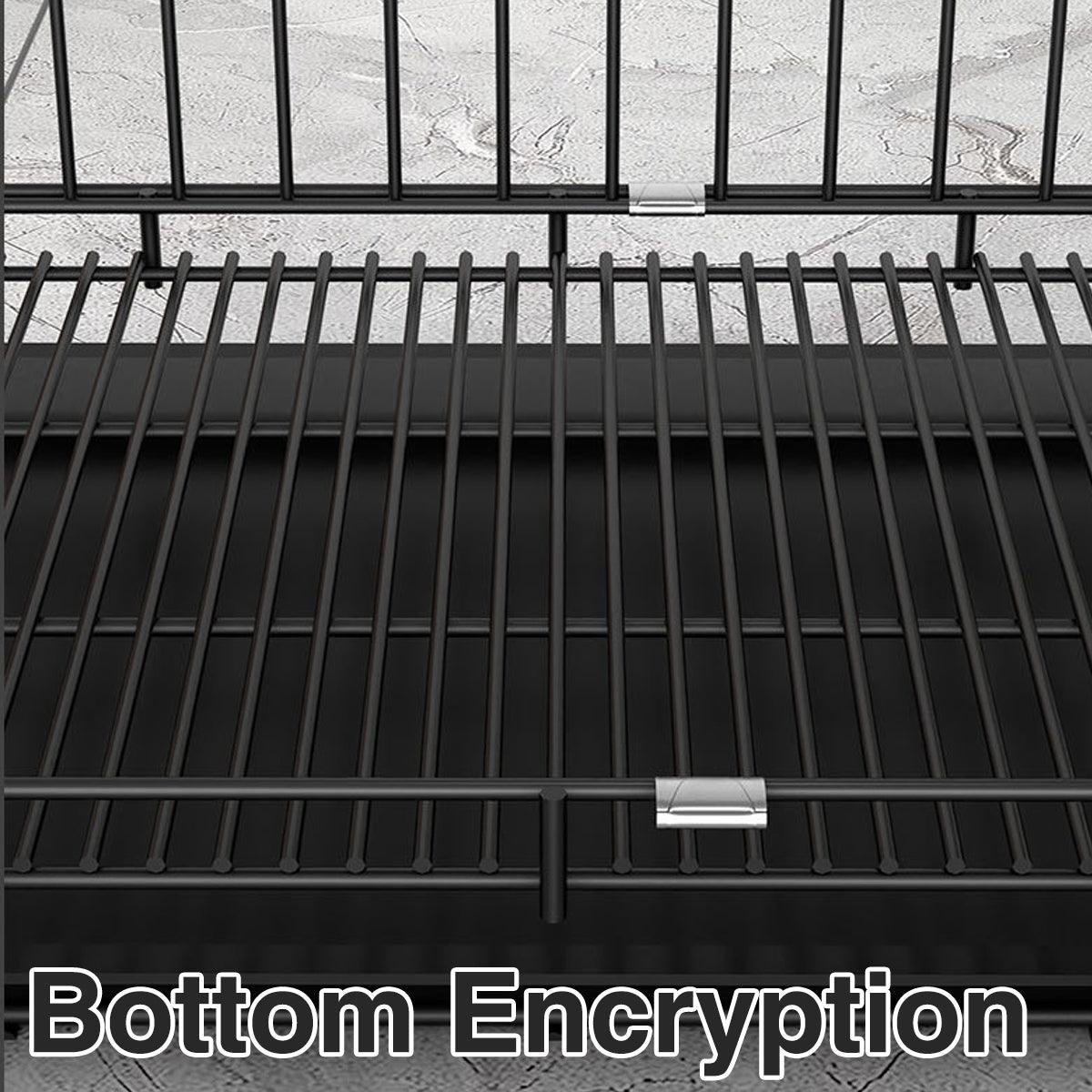 Metal Dog Crate Pet Cage with Divider for Puppies Cats Kennel Indoor Pet House - Small-Pink