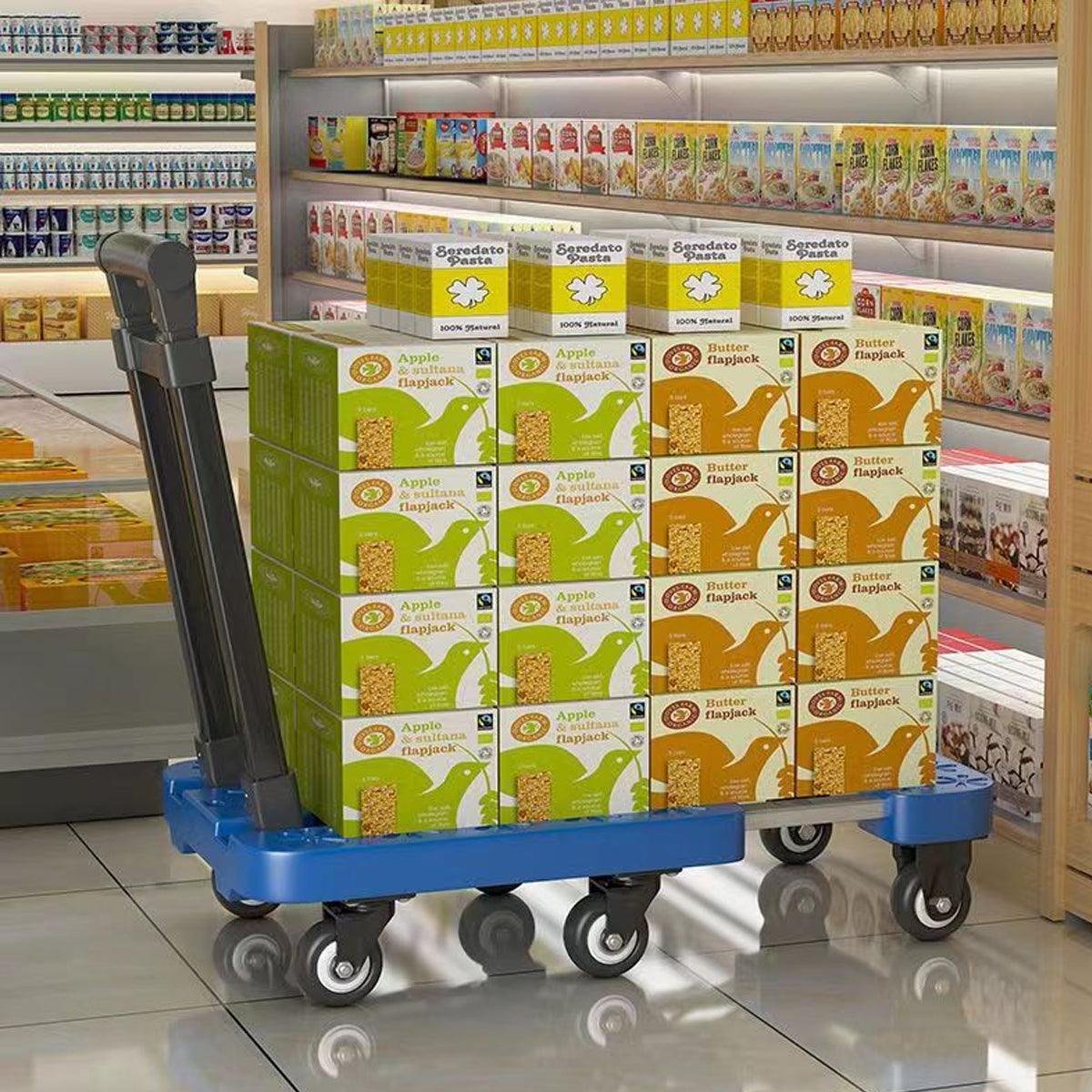 Folding Platform Trolley Heavy Duty Hand Truck Foldable Cart Push Dolly Movin