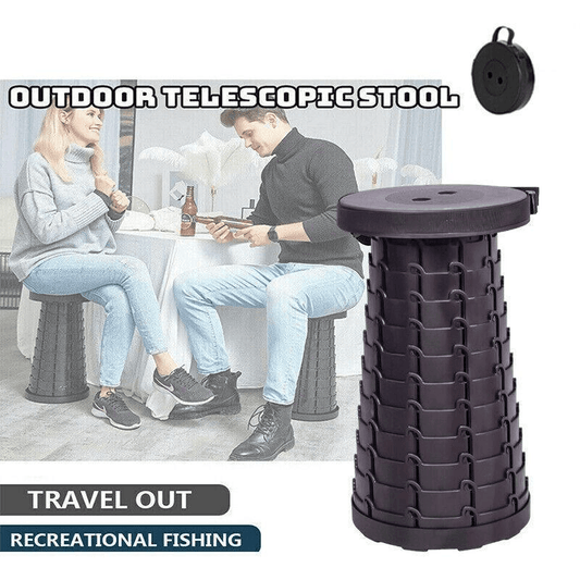 Folding Stool Seat Portable Retractable Telescopic Camping Fishing Travel Chair