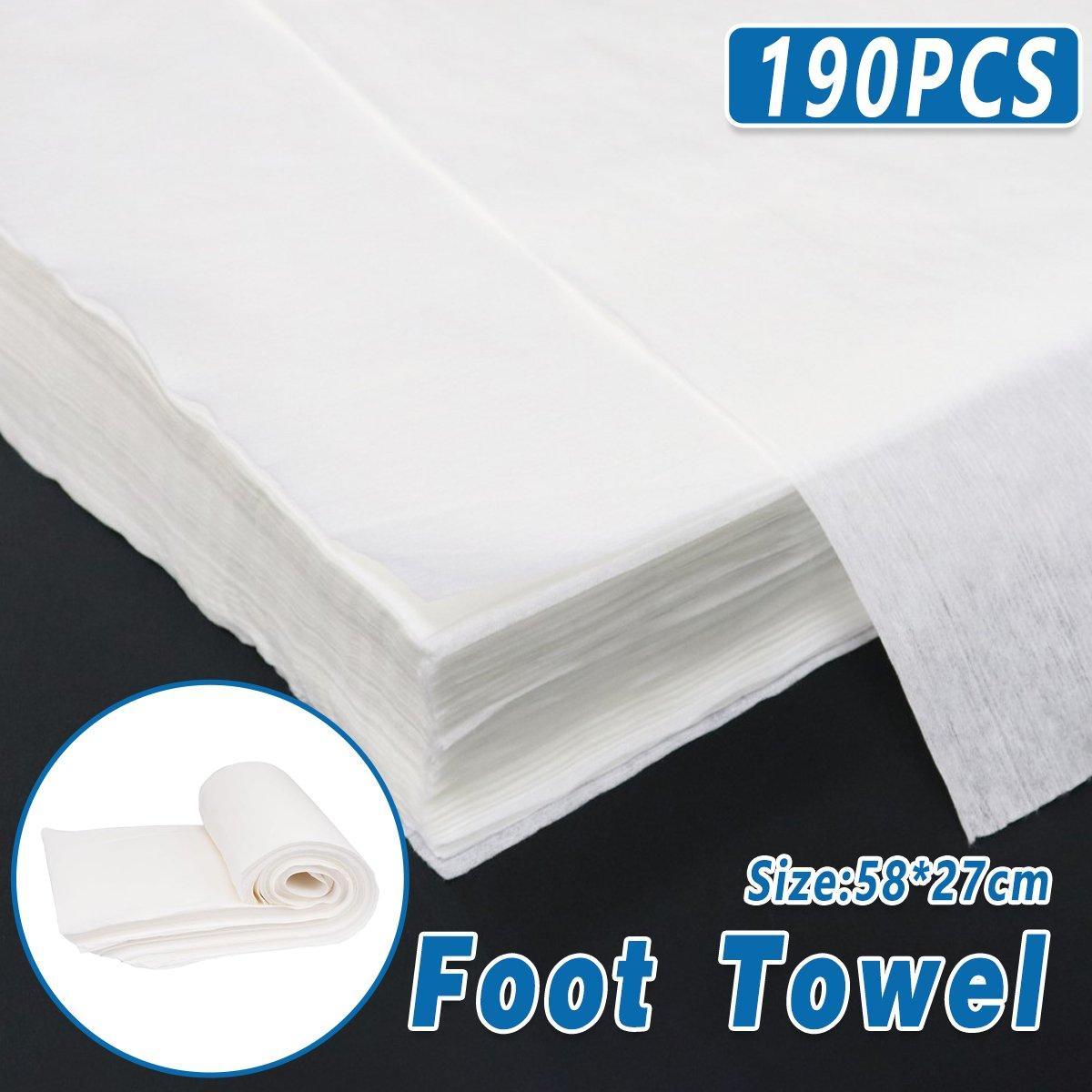 190pcs Disposable Foot Towels for Spa Massage Foot Wash Hotel Foot Rub Towels