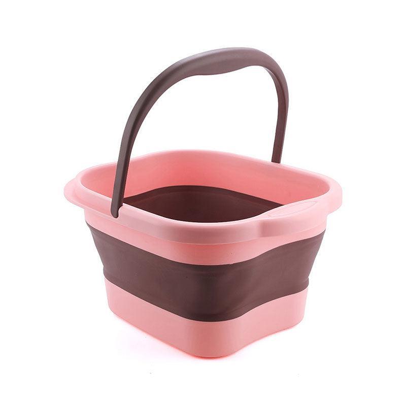 Folding Foot Spa Pedicure Bath Massage Tub Bucket Feet Basin Therapy Luxury - Pink