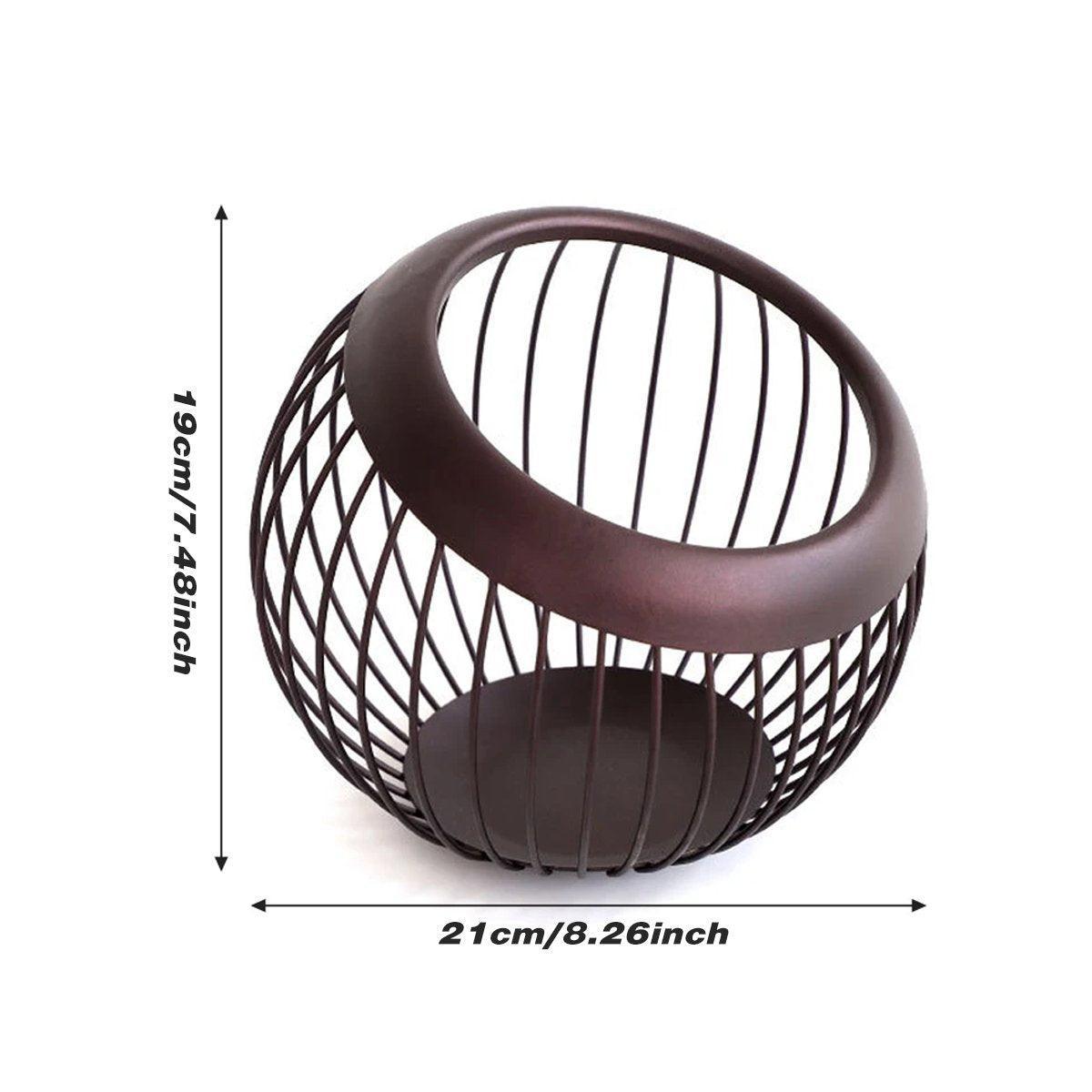 Creative Iron Melon Fruit Basket Capsule Holder Coffee Rack Dried Fruit Storage