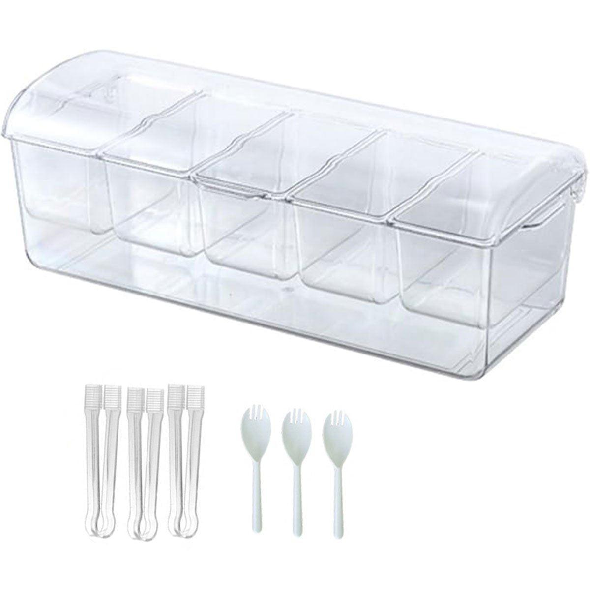 Outdoor Picnic Ice Box Split Salad Plate Fresh-keeping Food Storage Container