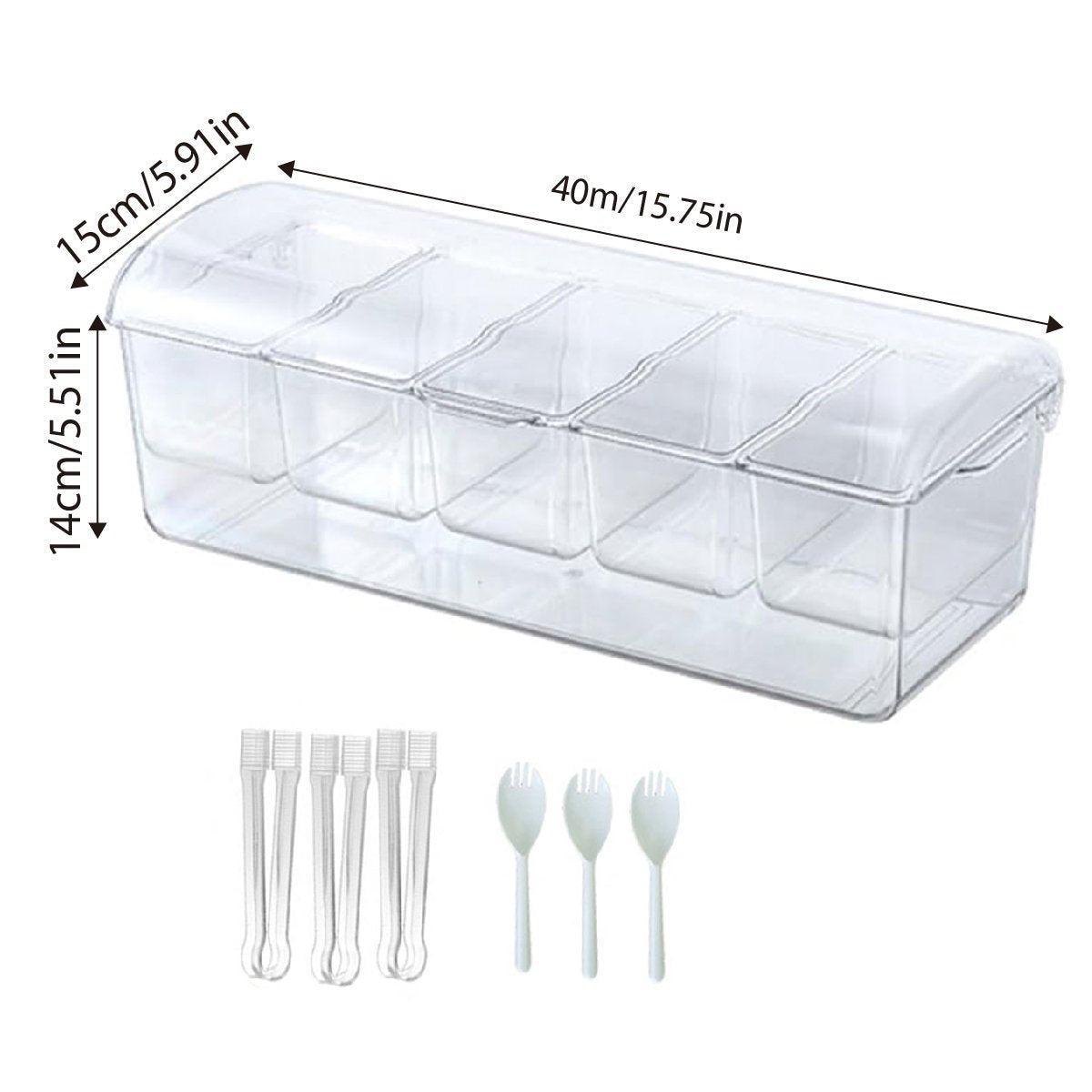 Outdoor Picnic Ice Box Split Salad Plate Fresh-keeping Food Storage Container