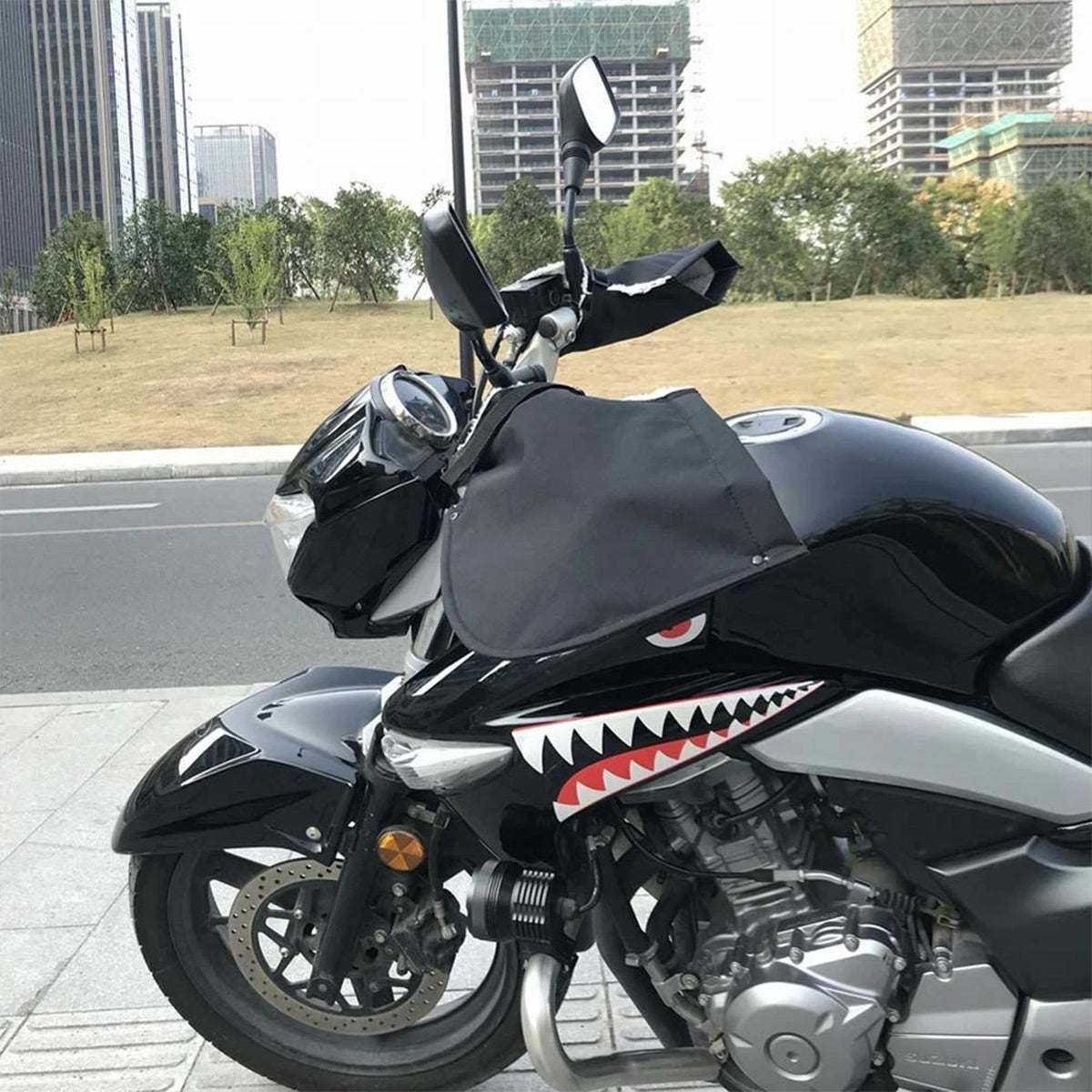 Motorcycle Handlebar Gloves Winter Windproof Riding Hand Covers Outdoor Warmer