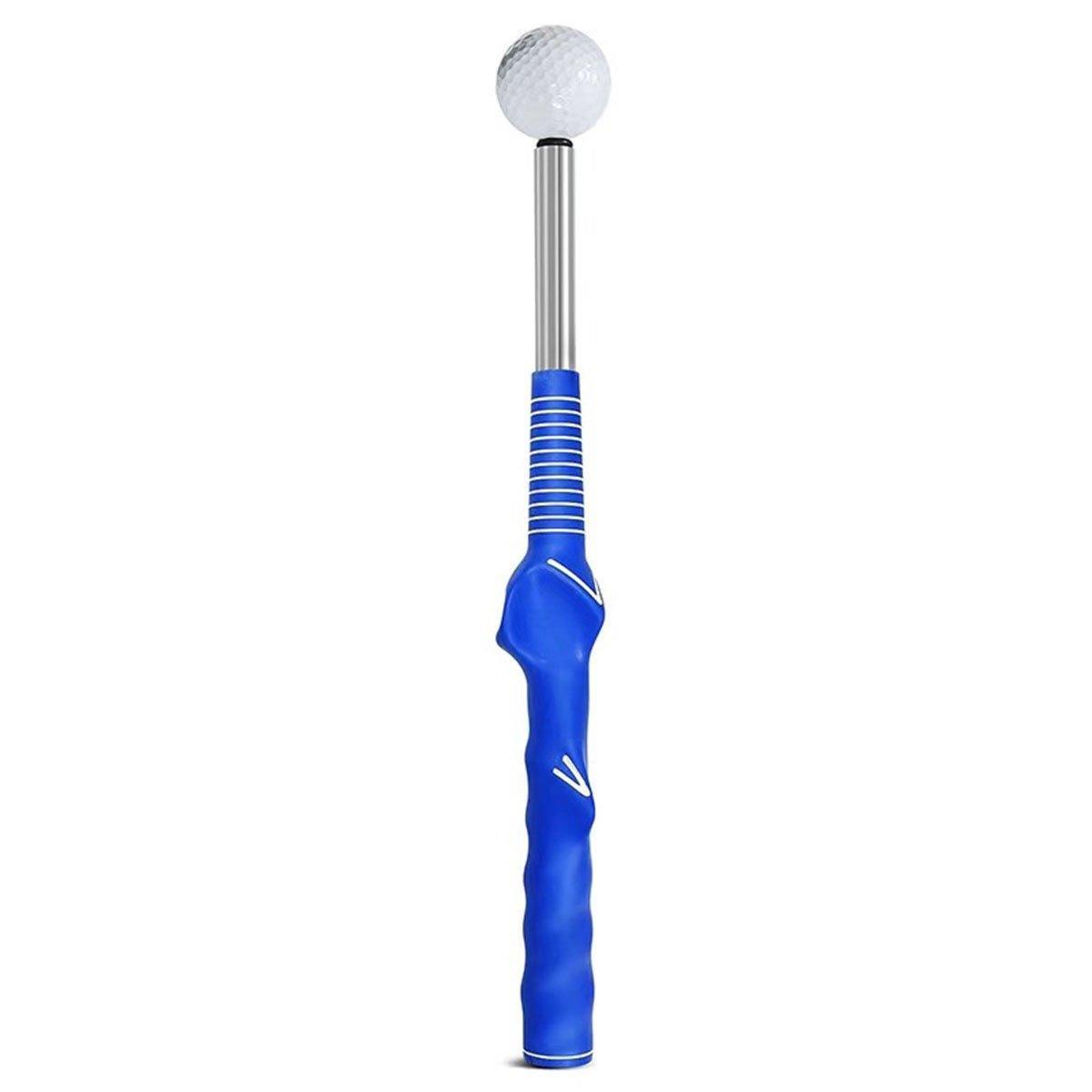 Golf Swing Training Aid Telescopic Impact Sound Stick Exercise Tool for Practice - Blue