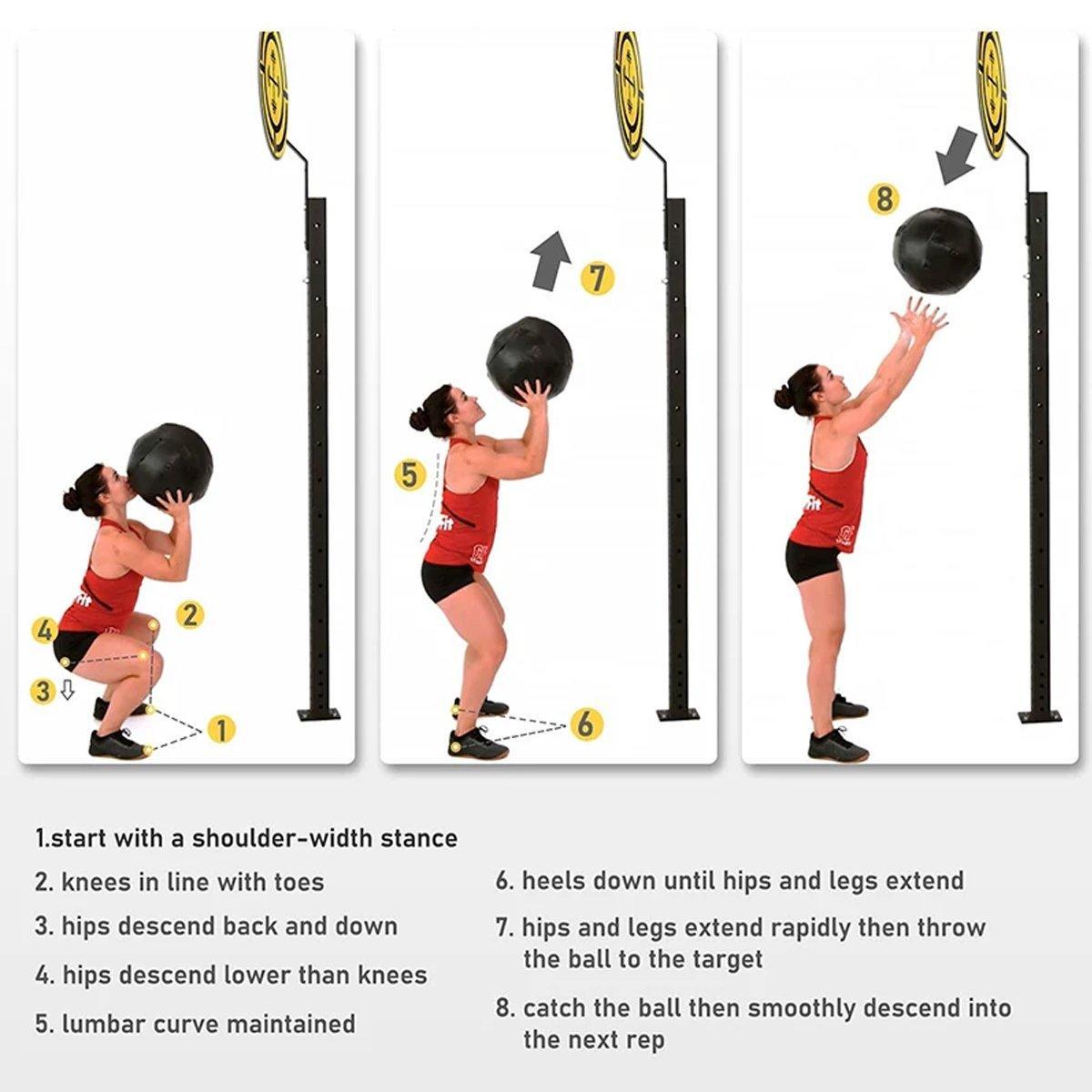 Non-Elastic Soft Squat Wall Ball for Solid Gravity and Balance Training Workouts - 1kg