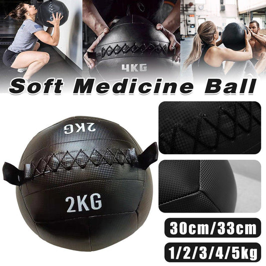 Non-Elastic Soft Squat Wall Ball for Solid Gravity and Balance Training Workouts - 3kg