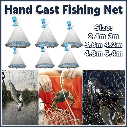 Frisbee Hand Casting Fishing Net Easy Throw Bait Net Swinging Tackle Gear - 540cm