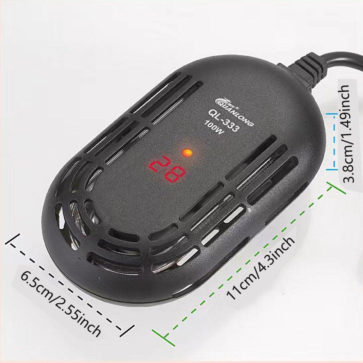 Mini Submersible Aquarium Temperature Rod with Thermostat for Fish and Turtle Tanks - 25W