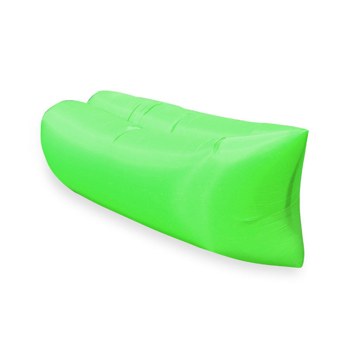 Fast Inflatable Lazy Lounge Air Sofa Bed Camping Beach Hangout Sleeping Bag - Green