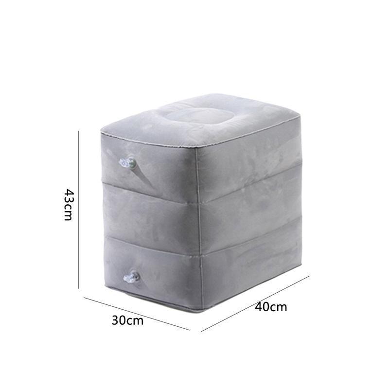 Inflatable Foot Rest Travel Air Pillow Cushion Office Home Leg Footrest Relax