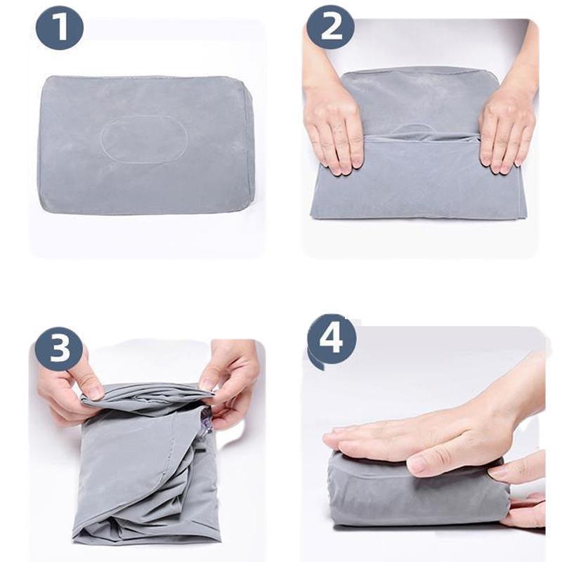 Inflatable Foot Rest Travel Air Pillow Cushion Office Home Leg Footrest Relax