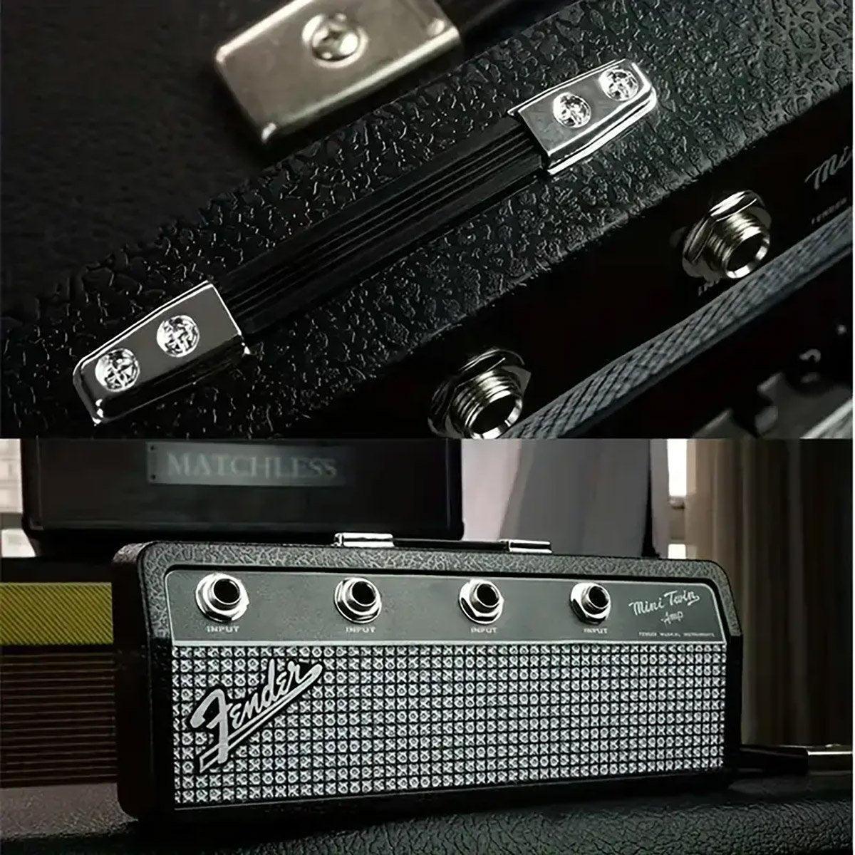 Guitar Shaped Wall Mounted Key Holder Decorative Storage Rack Home Organiser