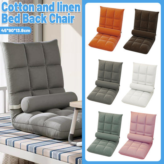 Artiss Floor Lounge Sofa Bed Chair with Lumbar Pillow Folding Adjustable Cushion - Orange