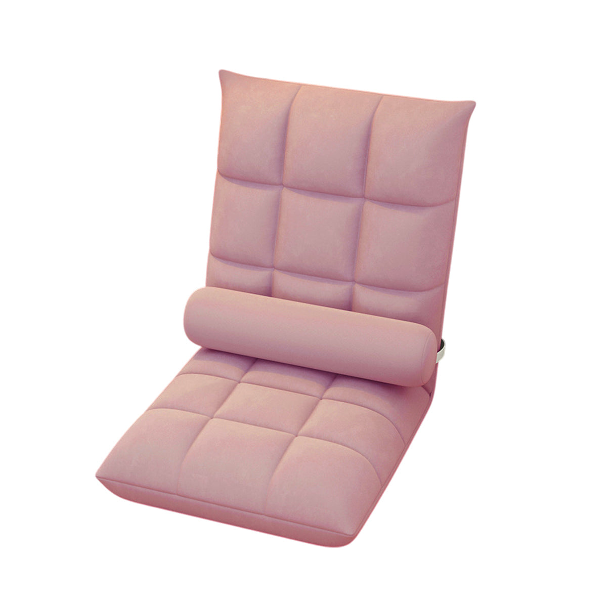 Artiss Floor Lounge Sofa Bed Chair with Lumbar Pillow Folding Adjustable Cushion - Pink