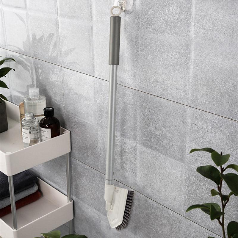 Long Handled Shower Scrub Brush with Extendable Pole for Bathroom Tiles
