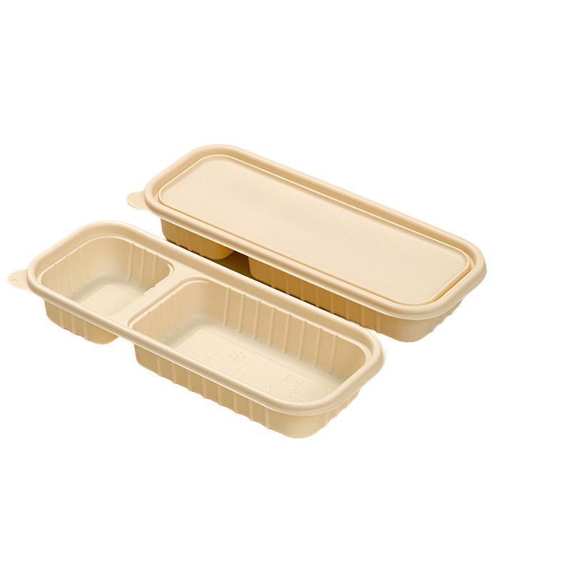 Biodegradable Corn Starch Meal Prep Containers Lids Durable Multi Compartment - C2A
