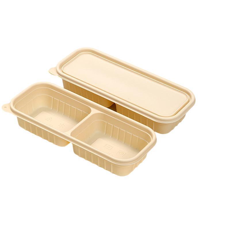 Biodegradable Corn Starch Meal Prep Containers Lids Durable Multi Compartment - C2A