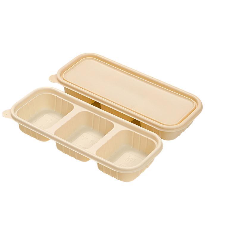 Biodegradable Corn Starch Meal Prep Containers Lids Durable Multi Compartment - C2B