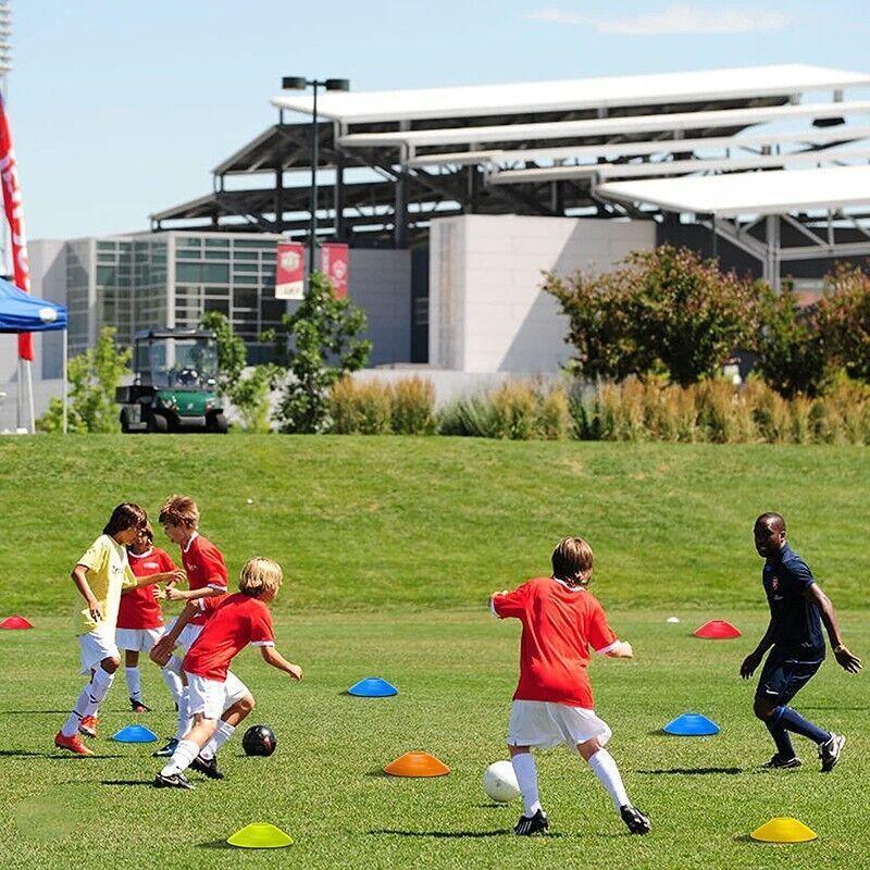 60 Pack Sports Training Discs Markers Cones Soccer Rugby Fitness Exercise