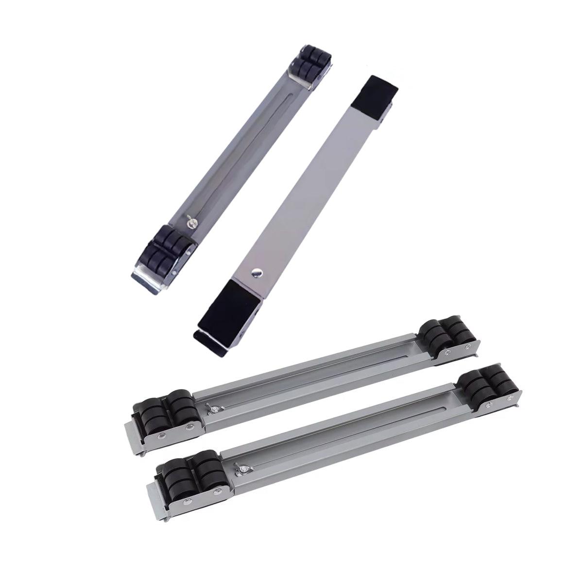 2pcs Adjustable Refrigerator Washing Machine Base Stand Movable Support Shelf - Grooved